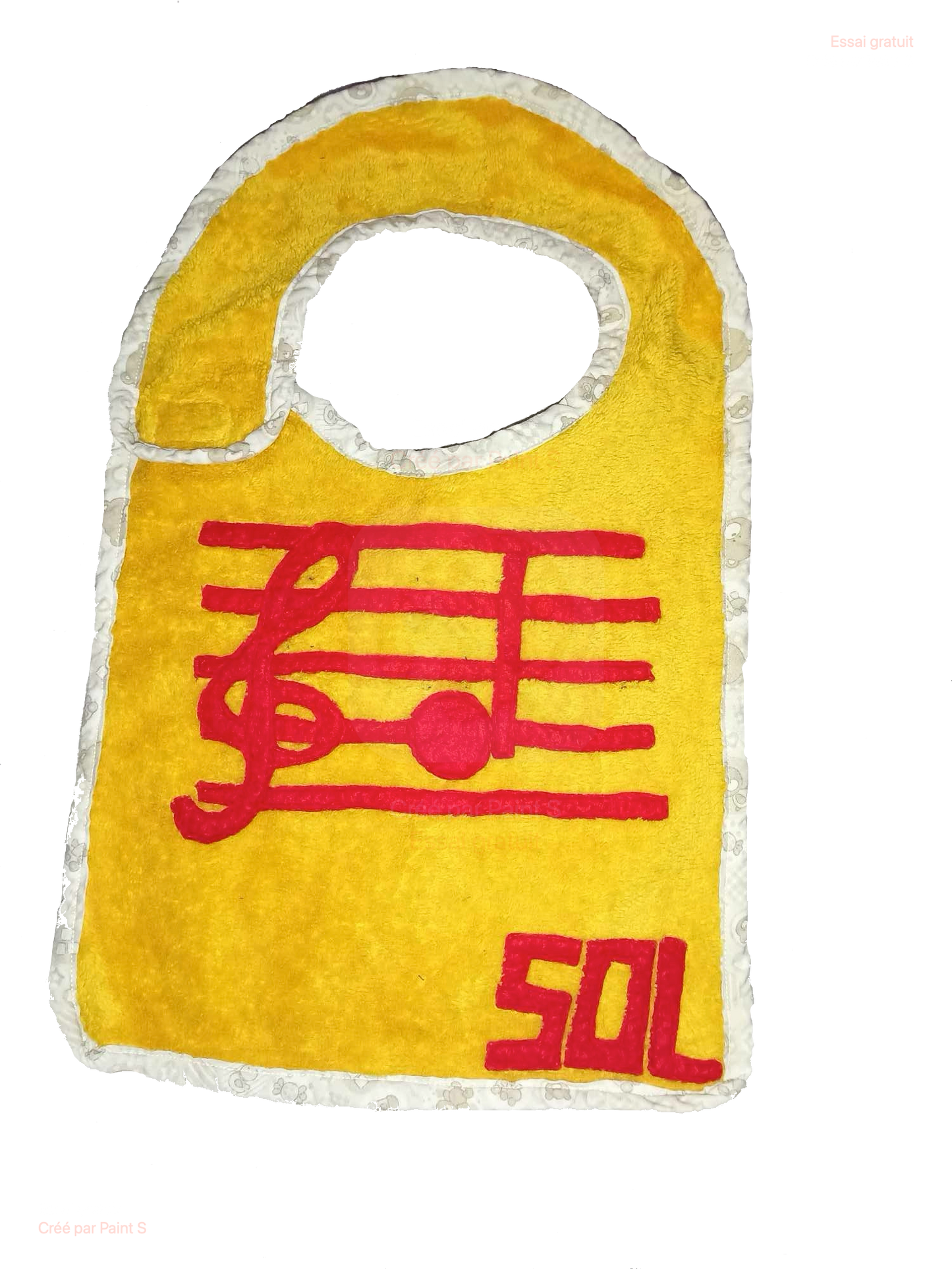 Lot de 7 bavoirs en notes de musique