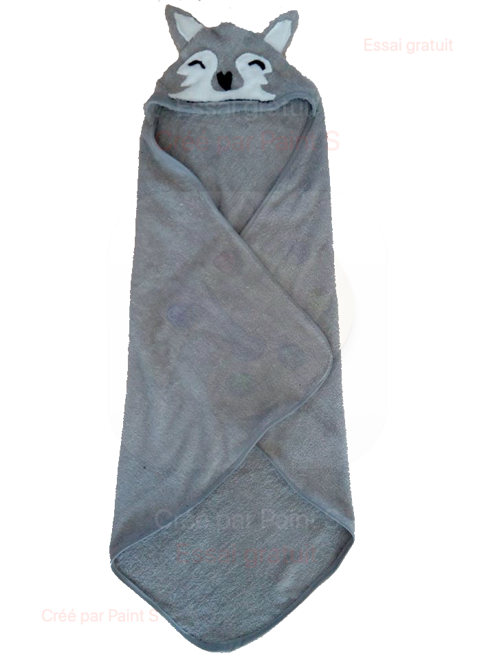 Cape de bain Loup et le gant