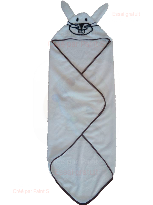 Cape de bain en lapin