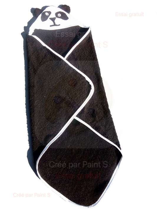 Cape de bain en panda