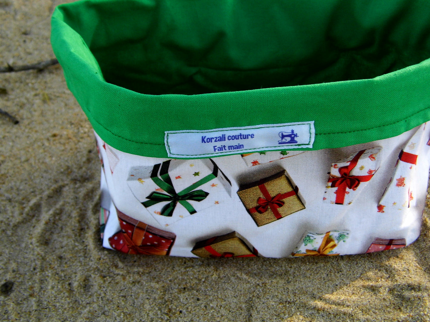 Panière à pain vert de Noël