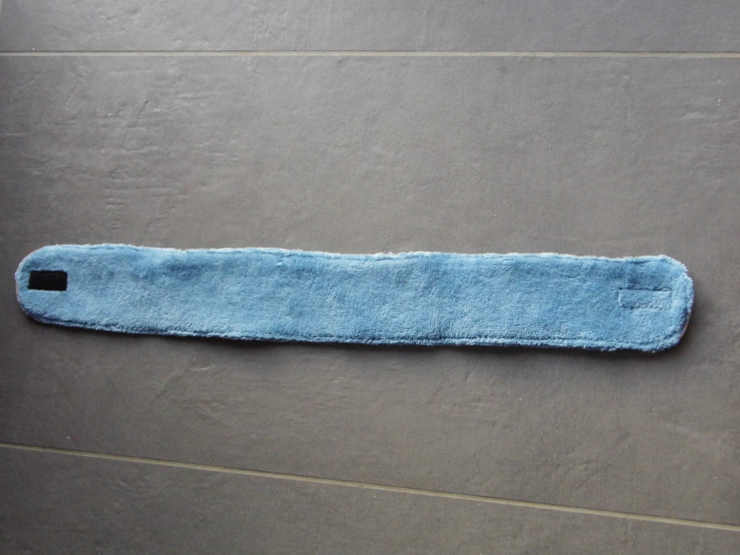 Passe à scratch avec du papillon et tissu éponge bambou bleu ciel