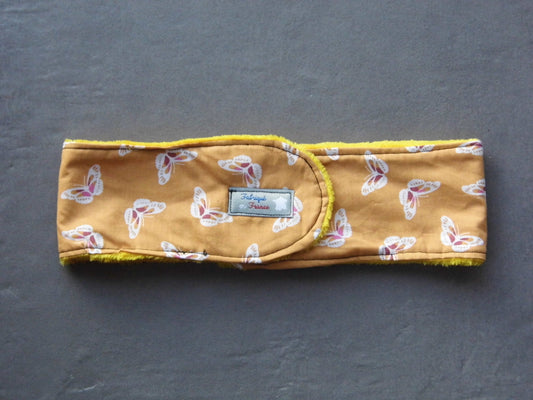 Passe à scratch avec des papillons et tissu éponge bambou