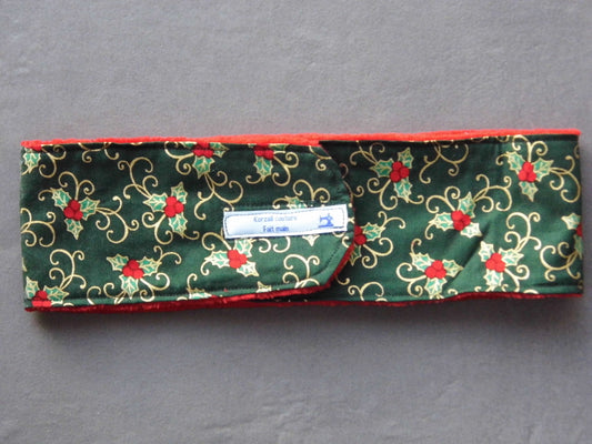 Passe à Scratch de noël fond vert, du houx et liserer jaune