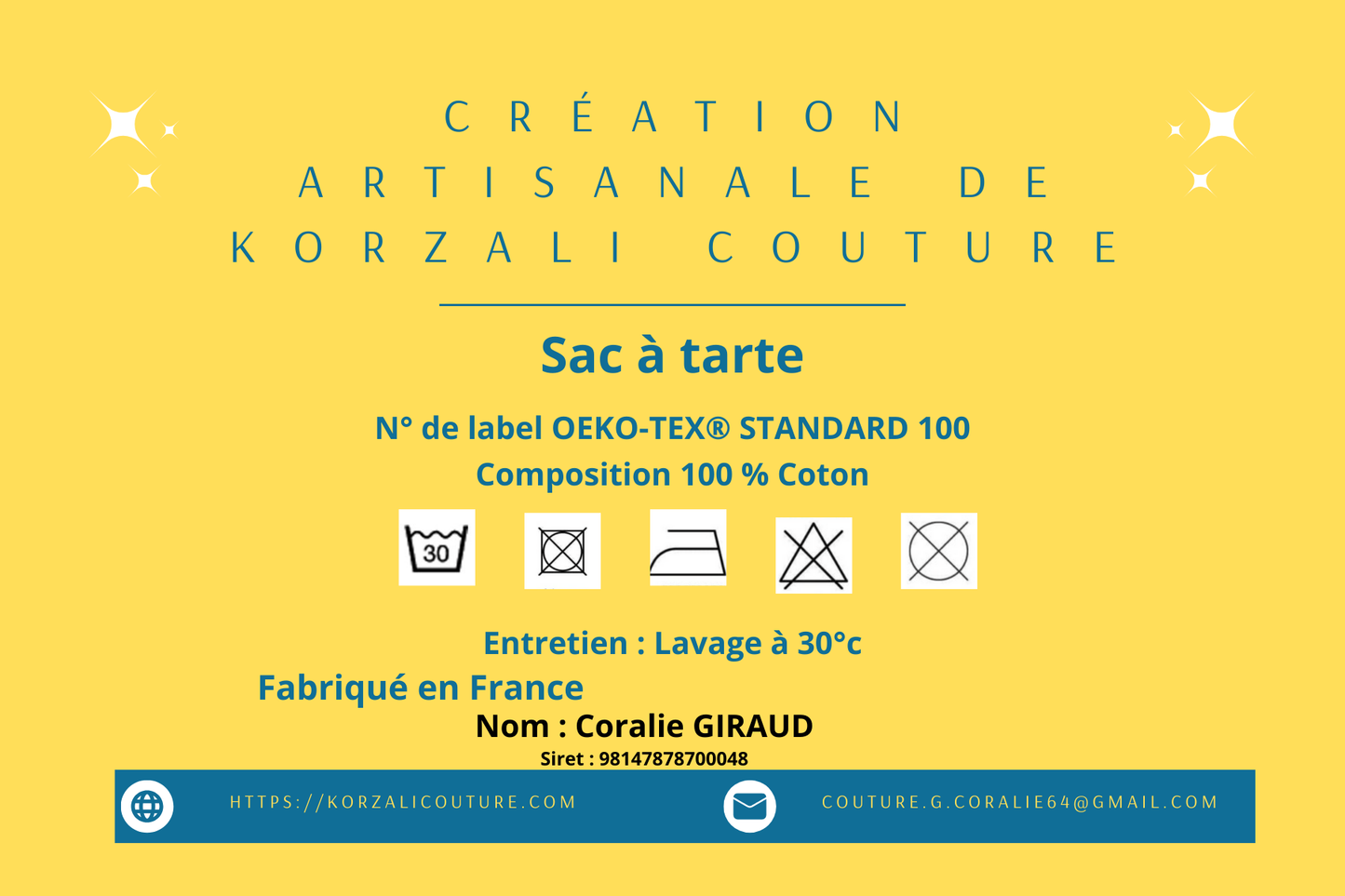 Le sac à tarte de Noël